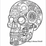 Steampunk Skull Coloring Pages for Sci-fi Enthusiasts 1