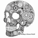 Steampunk Skull Coloring Pages for Sci-fi Enthusiasts 3