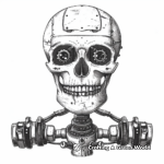 Steampunk Skull Coloring Pages for Sci-fi Enthusiasts 4