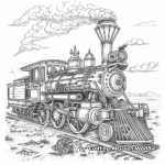 Steampunk Transportation Coloring Pages: Trains and Automobiles 3