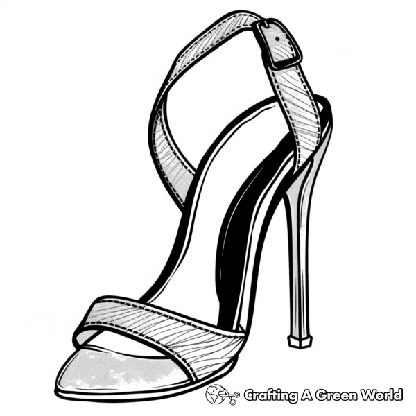 High Heel Coloring Pages - Free &amp; Printable!