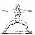 Strength-Training Warrior Pose Yoga Coloring Pages 4