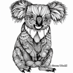 Stress Relief: Detailed Koala Mandala Coloring Pages 2