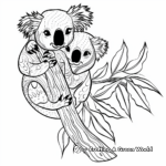 Stress Relief: Detailed Koala Mandala Coloring Pages 4