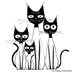 Striking Siamese Cat Coloring Pages 1