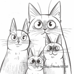Striking Siamese Cat Coloring Pages 2