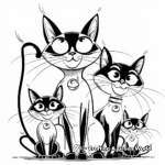 Striking Siamese Cat Coloring Pages 3