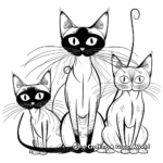 Striking Siamese Cat Coloring Pages 4