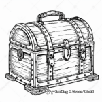 Studded Precious Treasure Chest Coloring Pages 1