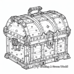 Studded Precious Treasure Chest Coloring Pages 3