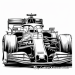 Stunning F1 Car Coloring Pages 1