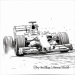 Stunning F1 Car Coloring Pages 4