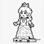 Stunning Lego Princess Peach Coloring Pages 1