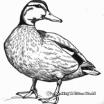 Stunning Male Mallard Duck Coloring Pages 2