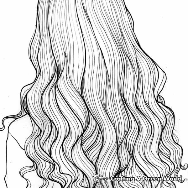 Stunning Ombre Hair Coloring Pages 1
