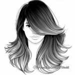 Stunning Ombre Hair Coloring Pages 2