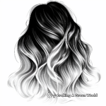 Stunning Ombre Hair Coloring Pages 3