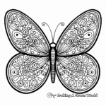 Stunning Paisley Butterfly Coloring Pages 1