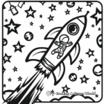 Stunning Space Themed Tracing Coloring Pages 2
