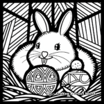 Stunning Stained Glass Window Easter Coloring Pages 2