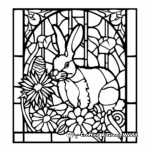 Stunning Stained Glass Window Easter Coloring Pages 3