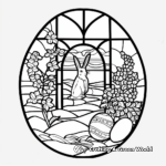 Stunning Stained Glass Window Easter Coloring Pages 4