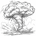 Stunning Supercell Tornado Coloring Pages 2