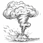 Stunning Supercell Tornado Coloring Pages 4