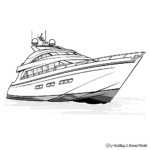 Stunning Yacht Fishing Boat Coloring Pages 2