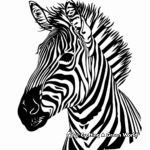 Stunning Zebra Stripe Coloring Pages 2