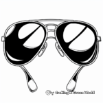 Stylish Aviator Glasses Coloring Pages 2