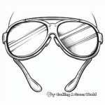 Stylish Aviator Glasses Coloring Pages 3