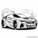 Stylish BMW Sports Car Coloring Pages 1