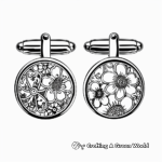 Stylish Cufflinks Coloring Pages for Artists 1