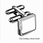 Stylish Cufflinks Coloring Pages for Artists 4