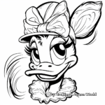 Stylish Daisy Duck Fashion Coloring Pages 1
