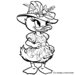 Stylish Daisy Duck Fashion Coloring Pages 3