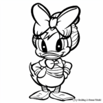 Stylish Daisy Duck Fashion Coloring Pages 4