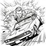Stylish Fast and Furious Characters Coloring Pages 1