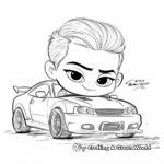 Stylish Fast and Furious Characters Coloring Pages 2