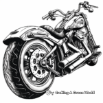 Stylish Harley Davidson Chopper Coloring Pages 3