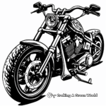 Stylish Harley Davidson Chopper Coloring Pages 4