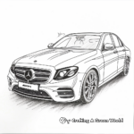 Stylish Mercedes-Benz E-Class Coloring Pages 1