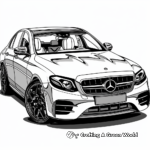 Stylish Mercedes-Benz E-Class Coloring Pages 2