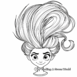 Stylish Silver Hair Coloring Pages 1