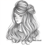 Stylish Silver Hair Coloring Pages 3