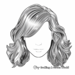 Stylish Silver Hair Coloring Pages 4