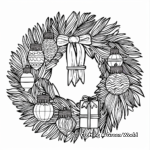 Stylized Advent Wreath Coloring Pages for Adults 3