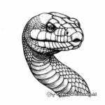 Stylized Black Mamba Coloring Pages for Adults 2