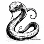 Stylized Black Mamba Coloring Pages for Adults 3